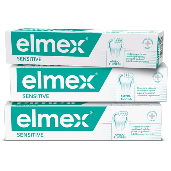 Zestaw elmex SENSITIVE Pasta do zębów wrażliwych 3x75ml Elmex