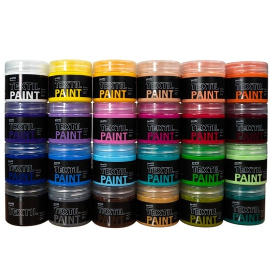 Zestaw farb 24x50 ml, do tkanin ciemnych WYPAS PAINT-IT