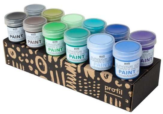 Zestaw Farb Akrylowych 12X25Ml - Odcienie Chłodne Paint-It PAINT-IT