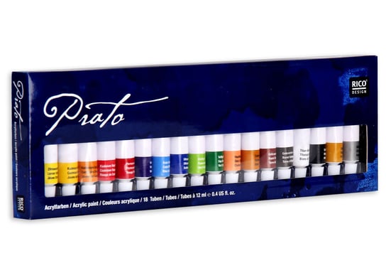Zestaw farb akrylowych, 18 kolorów, Prato Rico Design GmbG & Co. KG