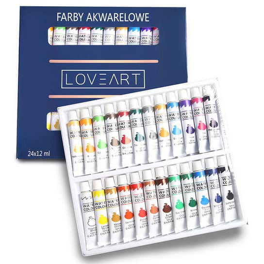 Zestaw farb akwarelowych LOVEART 24x12ml Loveart