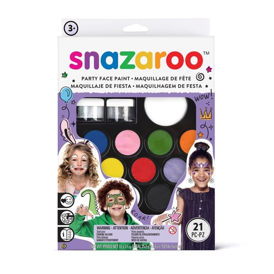 Zestaw farb do malowania twarzy, Snazaroo Party Face Snazaroo