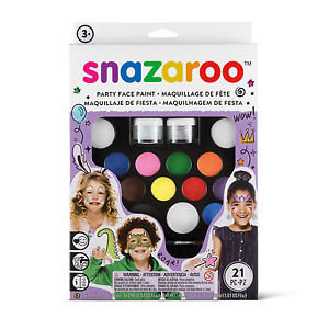 Zestaw Farb do malowania twarzy SNAZAROO Urodzinowy 21 Elementów PARTY 1172008 Snazaroo