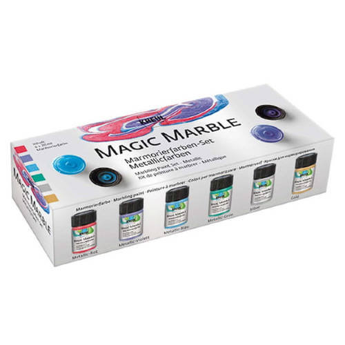 Zestaw farb marmurkowych Magic Marble Metallic 6x20 ml Kreul