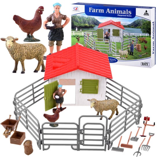Zestaw farma stodoła figurki zwierząt owca ZA4297B Inna marka