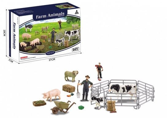 Zestaw Farma Z Figurkami I Akcesoriami Dla Dzieci 3+ Rolnicy + Zwierzęta + Sprzęt Hurtowniak