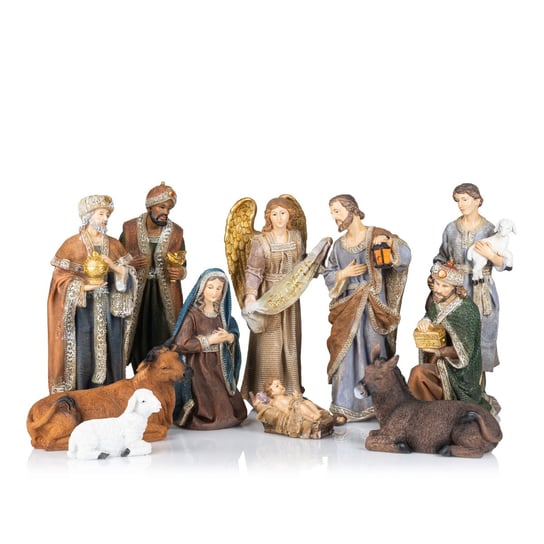 Zestaw Figur Do Szopki Figurki Szopka Maryja Józef Jezusek Pasterz Anioł Trzej Królowie Zwierzęta Święta Rodzina | Piękne Figury Święte Miasto