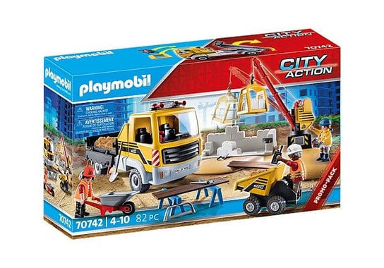 Zestaw figurek City Action 70742 Plac budowy z wywrotką Playmobil