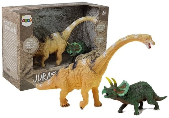 Zestaw Figurek Dinozaur Brachiosaurus, Triceratops Import LEANToys
