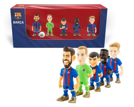 zestaw figurek footballfc barcelona 5x minix 7cm pique pedri stegen fati jong Minix