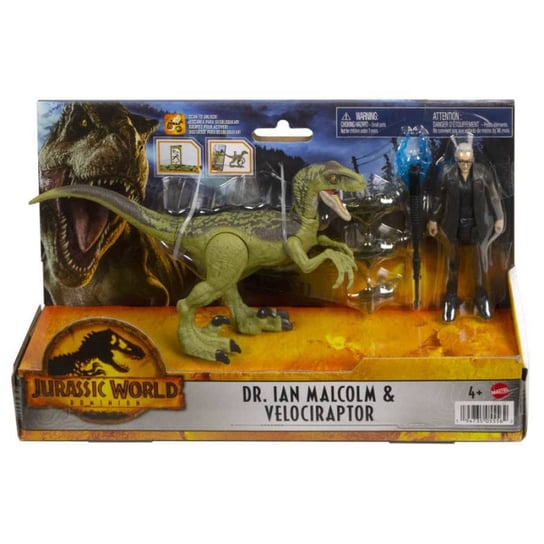 Zestaw figurek Jurassic World Człowiek + dinozaur, Velociraptor Jurrasic World