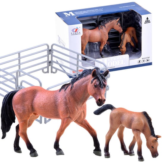 Zestaw figurek koń źrebak konie malowane ZA3391 Inna marka