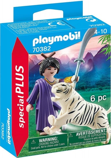 Zestaw figurek Special Plus 70382 Azjatycka wojowniczka z tygrysem Playmobil