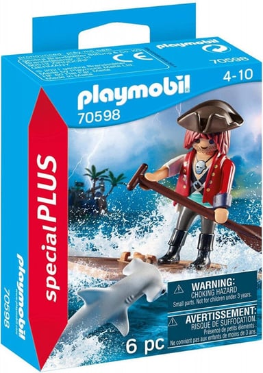 Zestaw figurek Special Plus 70598 Pirat z tratwą i rekinem młotem Playmobil