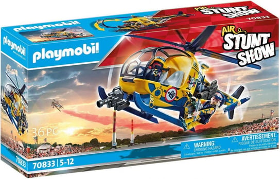 Zestaw Figurek Stunt Show 70833 Lotniczy Pokaz Kaskaderski: Helikopter Ekipy Filmowej Playmobil