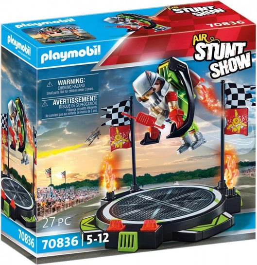 Zestaw Figurek Stunt Show 70836 Lotniczy Pokaz Kaskaderski: Plecak Odrzutowy Playmobil