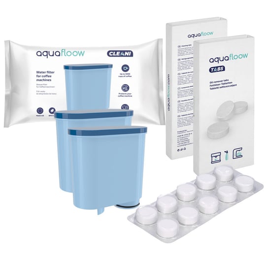 Zestaw Filtr Wody Do Ekspresu Aquafloow Cleani Philips Lattego, 2 Szt. + Tabletki Czyszczące Aquafloow Tabs Aquafloow