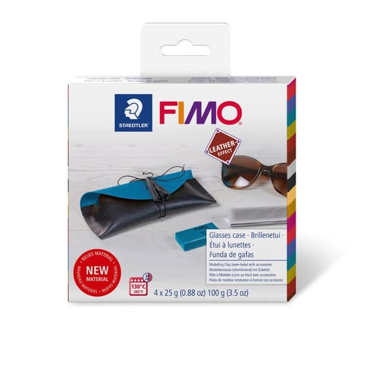 Zestaw Fimo Leather Effect, Etui, Fimo, 4 kostki x 25g + akcesoria Staedtler