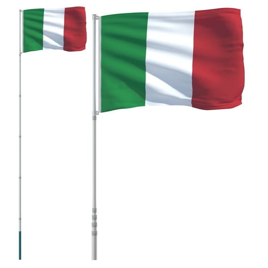 Zestaw flaga Włoch 90x150 cm + maszt teleskopowy 5 Inna marka