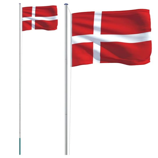 Zestaw Flagi Danii z Masztem Segmentowym - 6,23m Inna marka