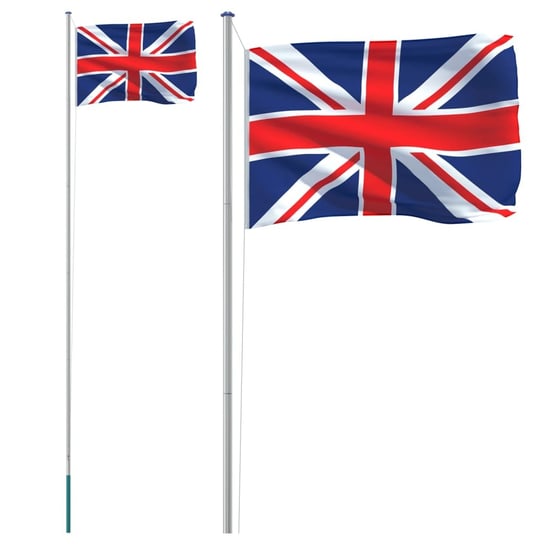 Zestaw flagowy Wielkiej Brytanii z masztem - 6,23m Inna marka