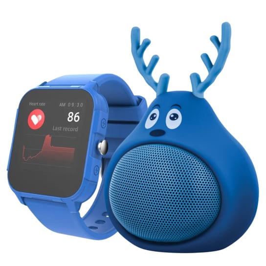 Zestaw Forever smartwatch IGO 2 JW-150 + Głośnik Sweet Animal Deer ABS-100 niebieski Forever