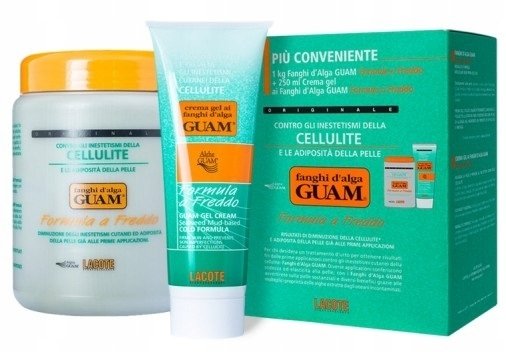 Zestaw Guam Błoto Na Naczynka 1kg + Żel Wyszczuplający Do Ciała Guam