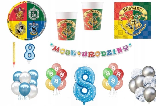 Zestaw Harry Potter 8 Urodziny Balony ImprezCzas