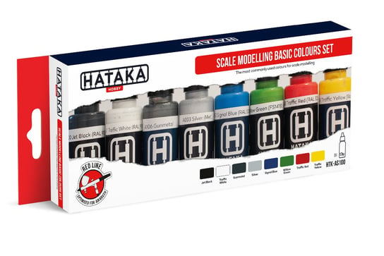 Zestaw Hataka AS100 Scale modelling basic colours set (8szt.) Hataka Hobby