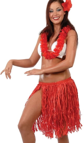 Zestaw hawajski dla kobiety, Hawaii Party, czerwony Guirca