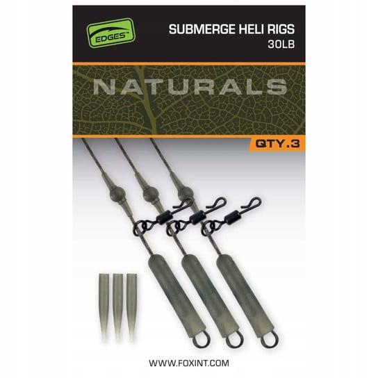 ZESTAW HELIKOPTEROWY FOX NATURALS SUBMERGED HELI RIGS 30 LB X 3 Fox