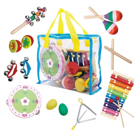 Zestaw instrumentów dla dzieci, 14 elementów w torbie, Ecotoys Ecotoys