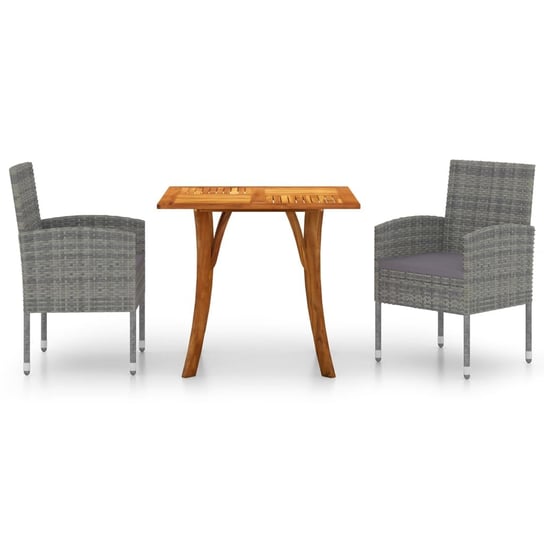 Zestaw jadalniany ogrodowy: stół + 2 krzesła, drew Inna marka