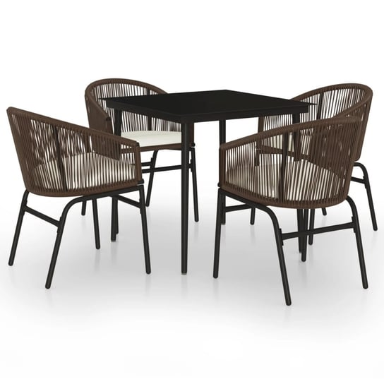 Zestaw jadalniany ogrodowy: stół + 4 krzesła Inna marka