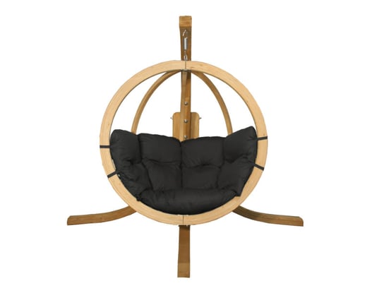 Zestaw: Jednoosobowy Fotel Wiszący Z Drewnianym Stelażem, Grafitowy Swingpod Fotel + Stojak Inna marka