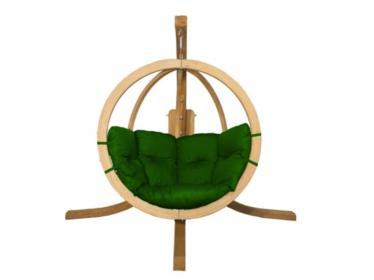 Zestaw: Jednoosobowy Fotel Wiszący Z Drewnianym Stelażem, Zielony Swingpod Fotel + Stojak Inna marka