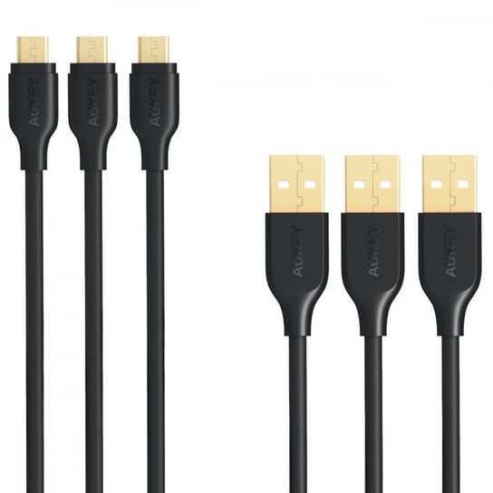 Zestaw kabli micro USB-USB AUKEY CB-MD3 Black Quick Charge Aukey