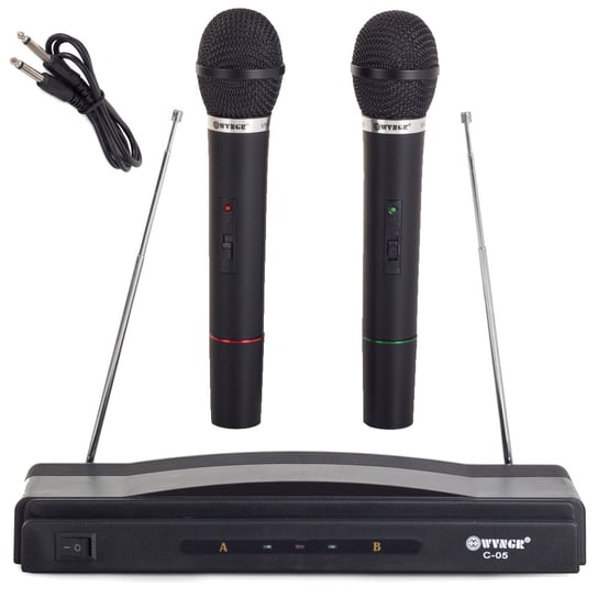 Zestaw karaoke 2x mikrofon bezprzewodowy + stacja VERK GROUP