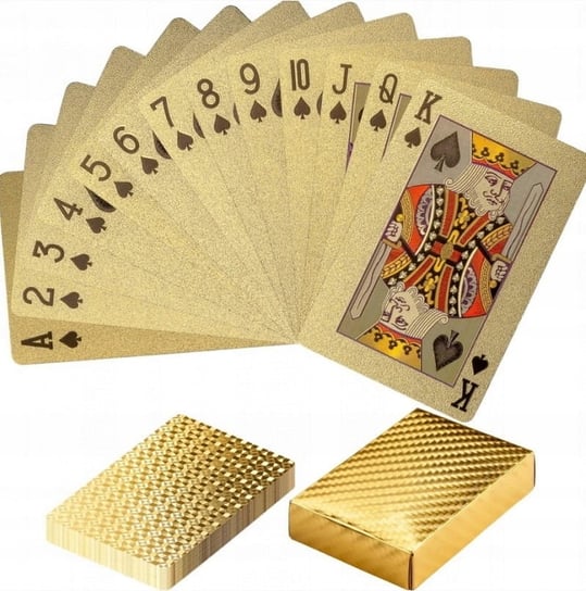 Zestaw kart do gry w pokera, Złoty, 2 x talia XYZ