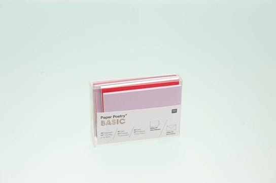 Zestaw kart i kopert, format C7, różowo-czerwono-białe Rico Design GmbG & Co. KG