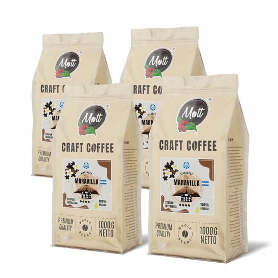 Zestaw kaw 4x1 kg Maravilla Świeżo palona 100% Arabica Nikaragua Mott Coffee