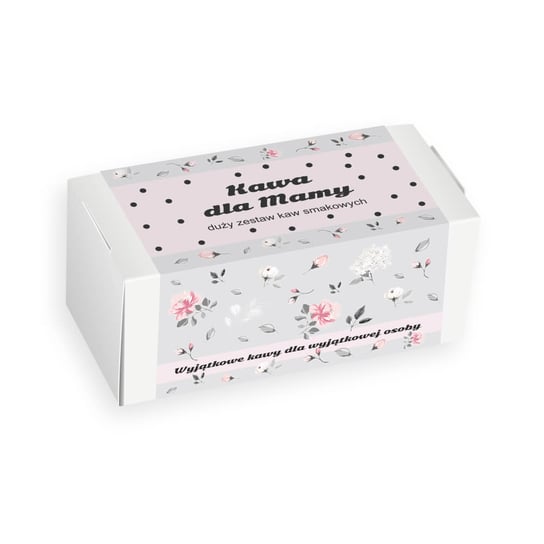 Zestaw kaw dla Mamy w kwiecistym pudełku - prezent upominek z kawą aromatyzowaną dla Mamy z okazji Dnia Matki - 20 smaków x 10g - podziękowanie podarunek dla Mamy Cup&You
