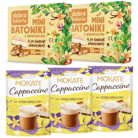 Zestaw Kawa Cappuccino Mokate Batoniki Dobra Kaloria Sernik Waniliowy Mokate