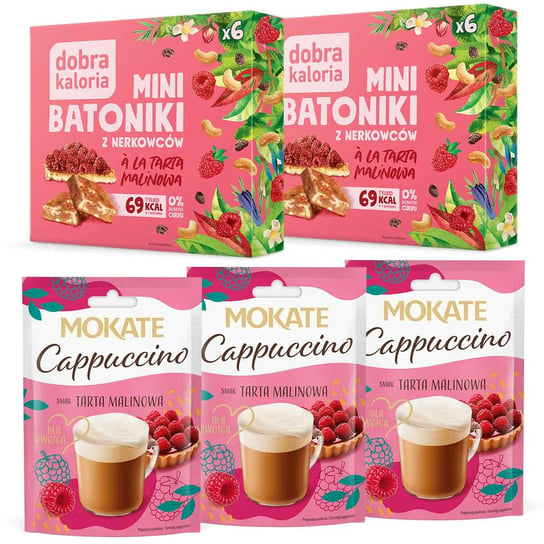 Zestaw Kawa Cappuccino Mokate Batoniki Dobra Kaloria Tarta Malinowa Mokate