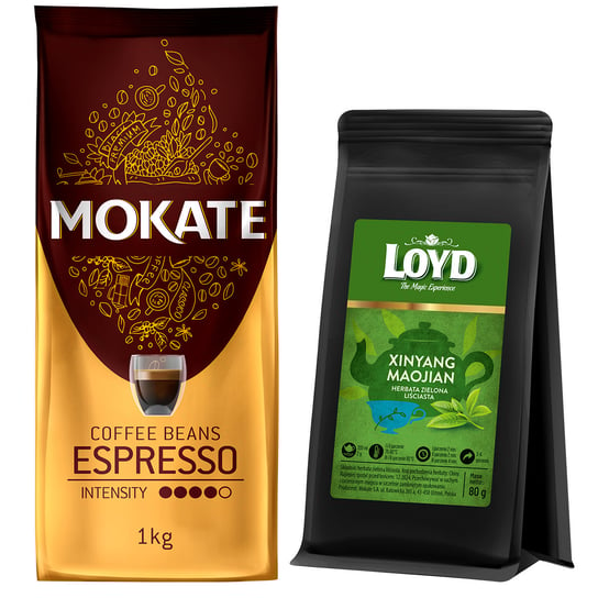 Zestaw kawa ziarnista Mokate Espresso + Herbata Czarna Xinjang Maojian Loyd Mokate