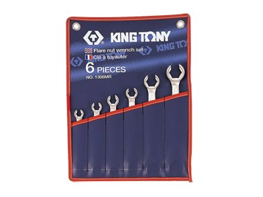 Zestaw kluczy do przewodów hamulcowych KING TONY 1306SR, 5/16''-7/8'' KING TONY
