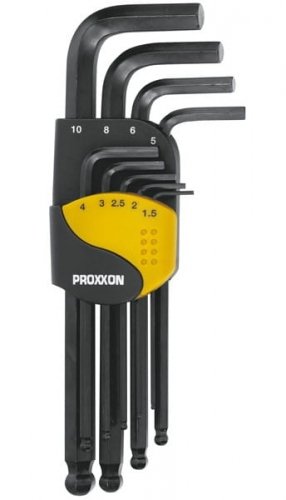 Zestaw kluczy imbusowych PROXXON do śrub HX z uchwytem [9 części] PROXXON