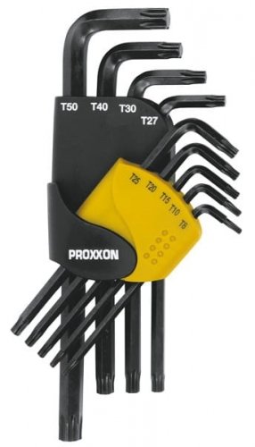 Zestaw kluczy imbusowych PROXXON do śrub TX z uchwytem [9 części] PROXXON