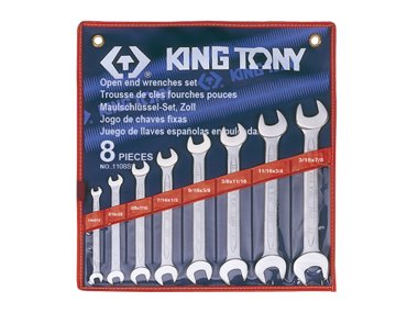 Zestaw kluczy płaskich KING TONY 1108SR, 1/4-7/8'' KING TONY