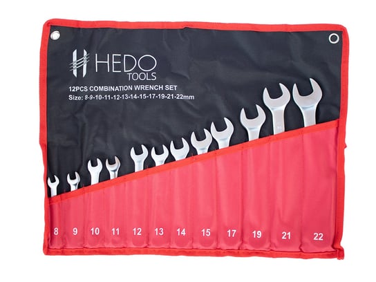 Zestaw kluczy płasko - oczkowych HEDOTOOLS (12 szt) Hedo